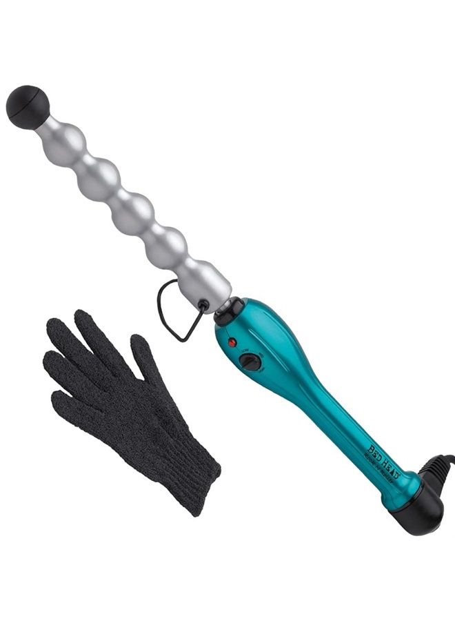 Rock N Roller Clamp Free 2-in-1 Curling Wand | Round Barrel for Tousled Waves