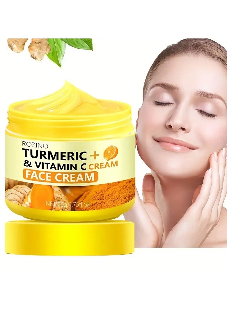 turmeric and vitamin C eye cream, containing turmeric and vitamin C essence, light and non greasy, moisturizing, odorless, suitable for all Light Beige types, rich in glycerin, making the eyes appear brighter and more lively