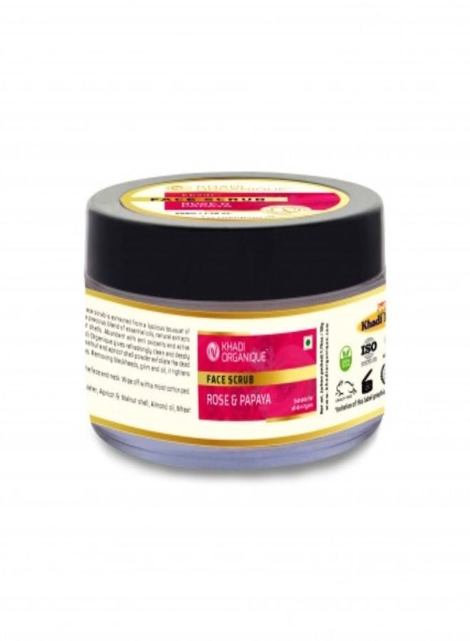 Khadi Organique Rose & Papaya Face Scrub 50 GM