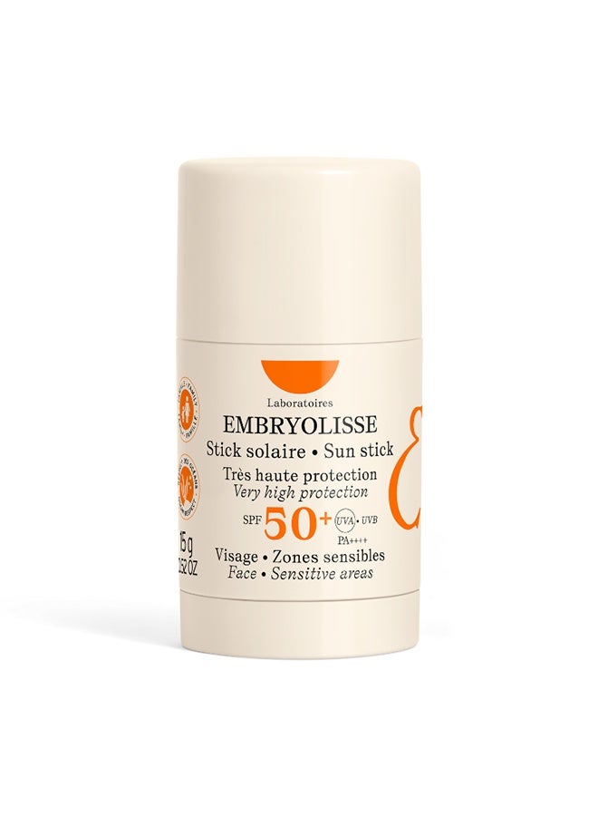 Embryolisse Suncare Stick SPF50+ Sunscreen for Face, Scars & Sensitive Areas – Broad Spectrum UVA/UVB Protection, Waterproof, Suitable for Sensitive Skin – 15g