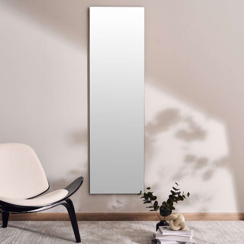 Reflection Frameless Rectangle Standing Mirror 50.8x2x172.7cm - Clear