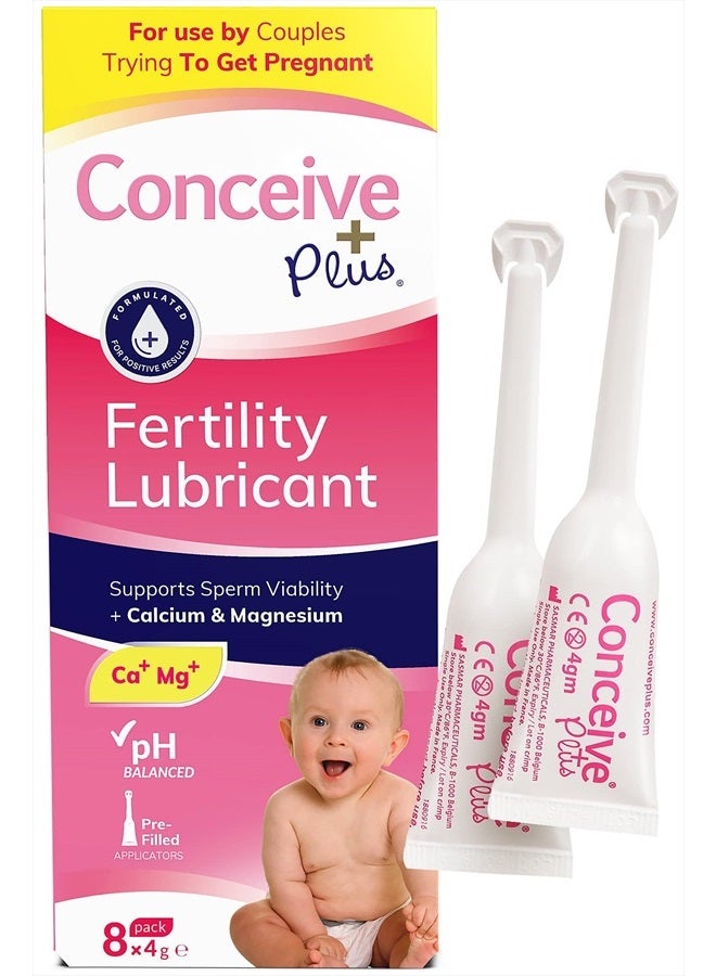 Conceive Plus Fertility Lubricant - for Women Trying to Get Pregnant, 8 x 4g Pre-Filled Applicators