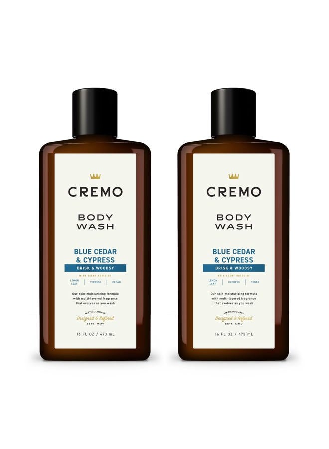 Rich-Lathering Blue Cedar & Cypress Body Wash,  16 Fl Oz (2-Pack)