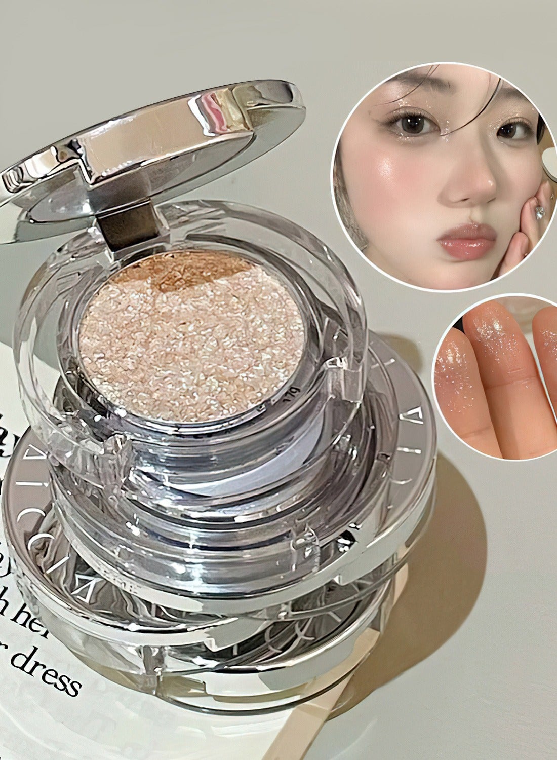 Diamond Glow Gold Highlighter – Multi-Use Shimmer for Eyes, Cheeks & Collarbone