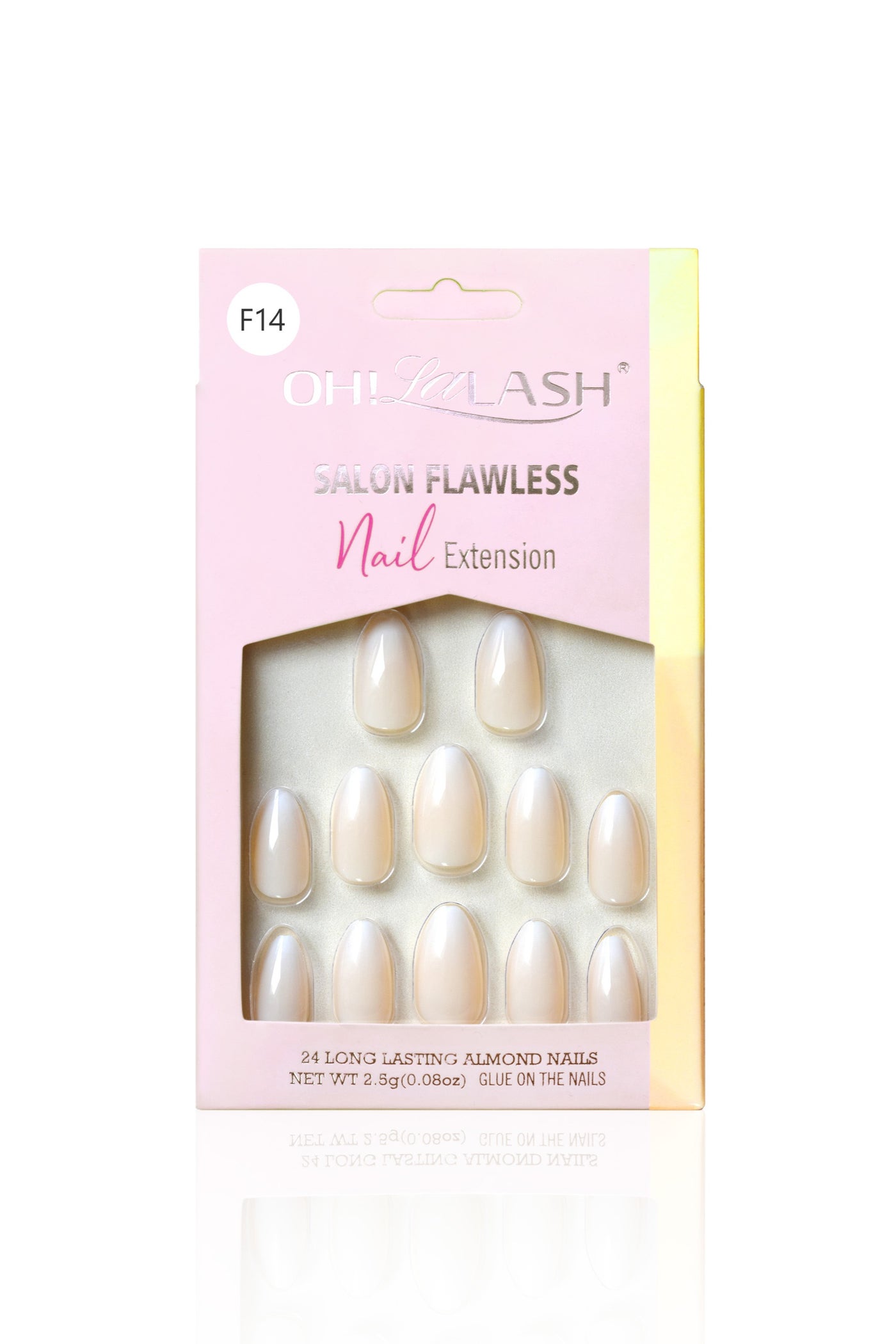 French tip acrylic nails in 24pcs set
