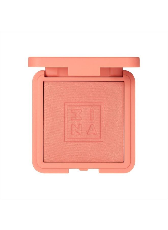 3INA The Blush 371 - Natural, Light Mineral Powder Blush For Sensitive Skin - Blendable, Buildable Rouge To Give Skin A Pigmented, Dewy Glow - Vegan, Cruelty Free, Eco Friendly Blush Makeup - 0.26 Oz