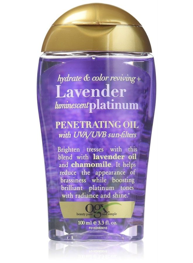 Hydrate & Color Reviving + Luminescent Platinum Penetrating Oil, Lavender 3.3 Fl Oz