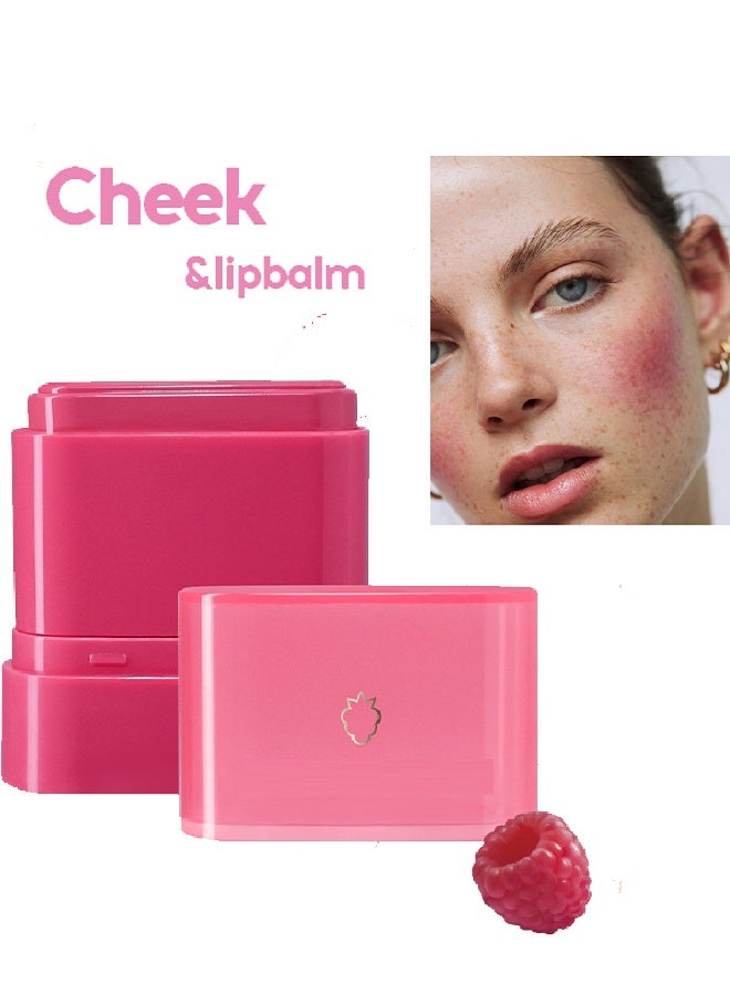 Dewy Cheek & Lip Multi Balm Blush - Creamy Multi-Stick Blusher & Lip Balm,  Blush Stick for Cheeks and Lips X05 Rasberry