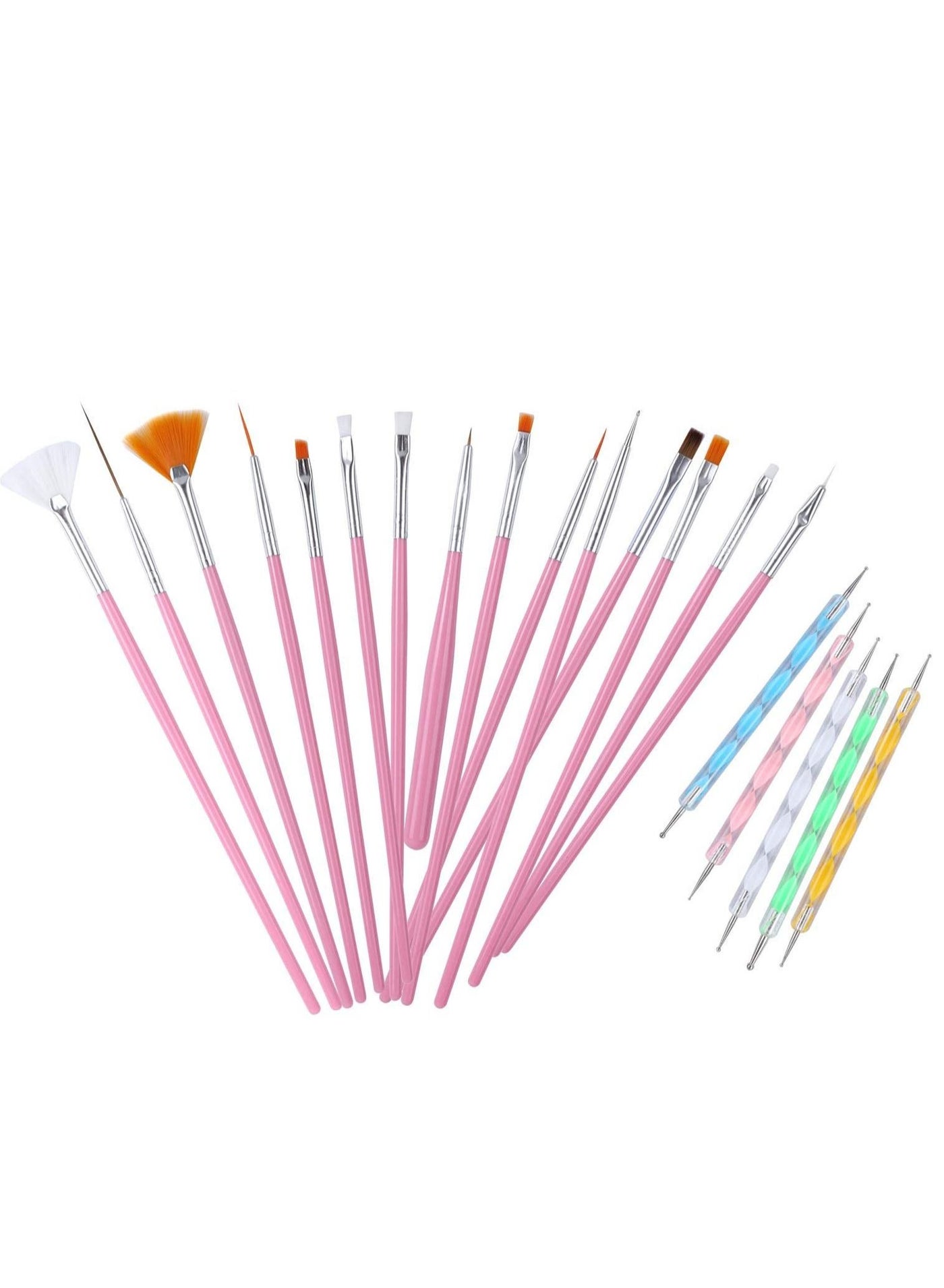 20-Piece Nail Brushes Set Nail Art Painting Kit