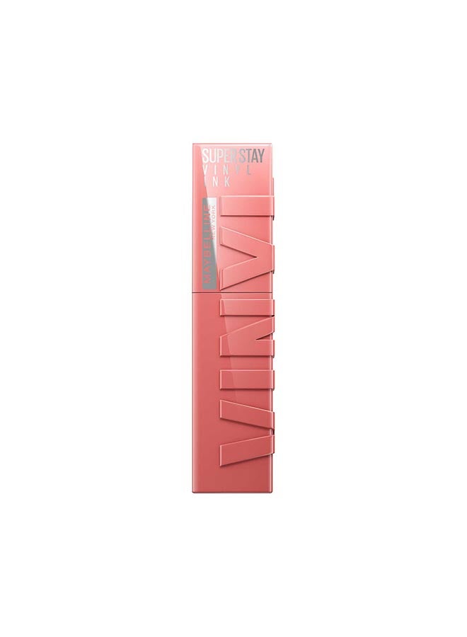 Super Stay Vinyl Ink Nude Shock 100 CHARMED, 16H Longwear Transfer Proof Liquid Lipstick
