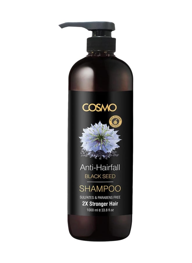 Cosmo Beauty Black Seed Anti Hair Fall Shampoo 1000ml, For Men & Women, 2X Stronger Hairs, Shampoos, Parabens Free, Sulfates Free, Haircare, For All Hairs Type