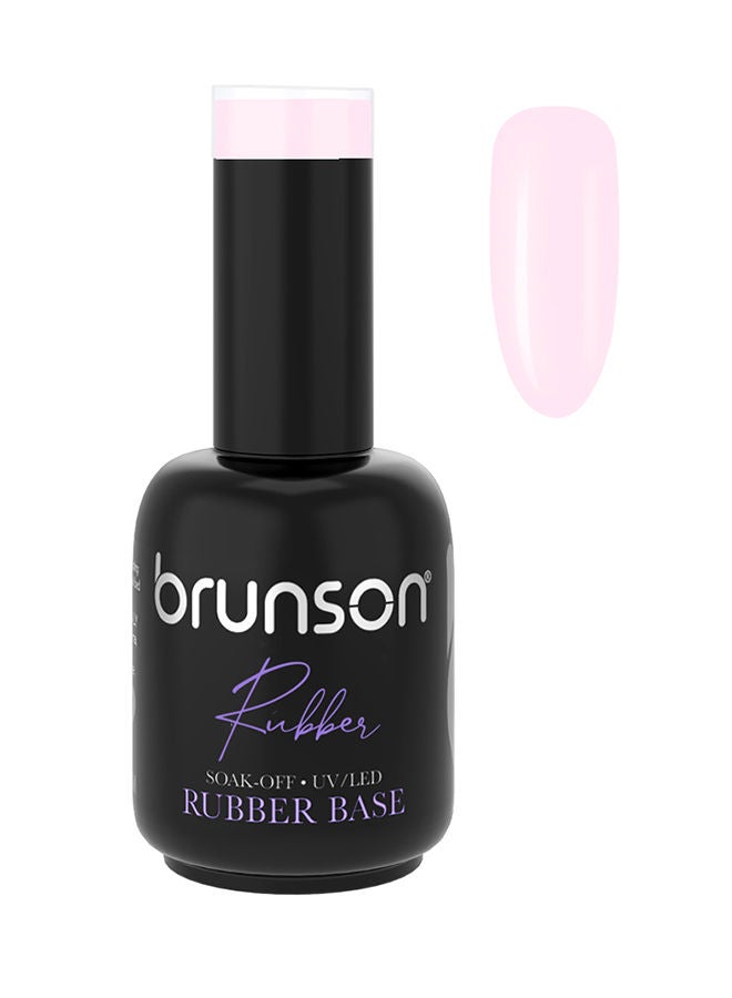 Rubber Base Gel Nail Polish Long Lasting Gel Polish Base for Chip-Free Shine Strengthens French Manicure Pedicure Rubber Base Coat UV/LED Rubber Gel Soak Off Nail Art Hard Gel Polish 18ml BRB14