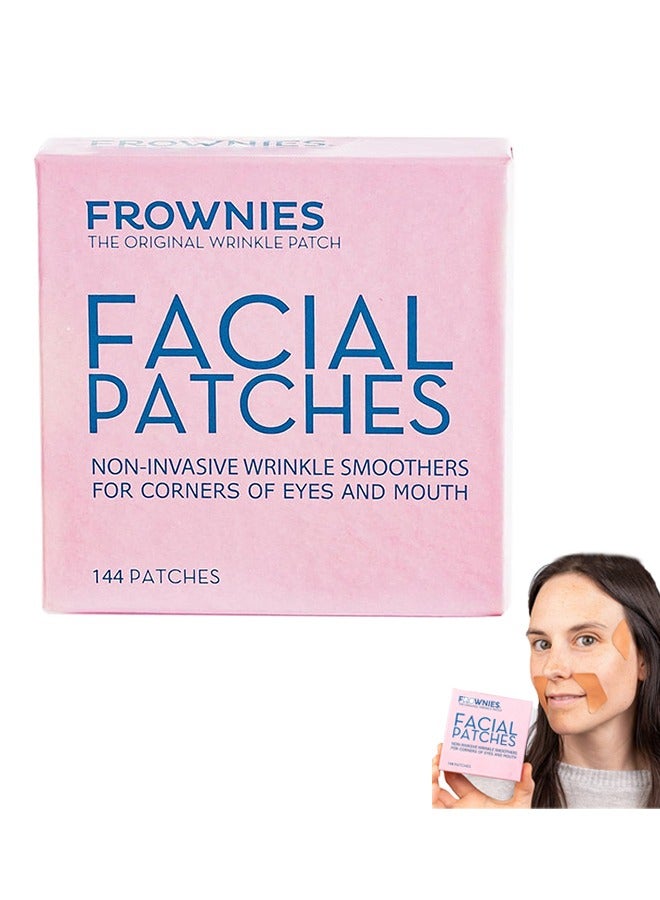 The Original Wrinkle Patch, Facial Patches, Hypoallergenic Facial Patches to Smooth & Soften, Corners of Eyes and Mouth, for Overnight Use, 144 Patches