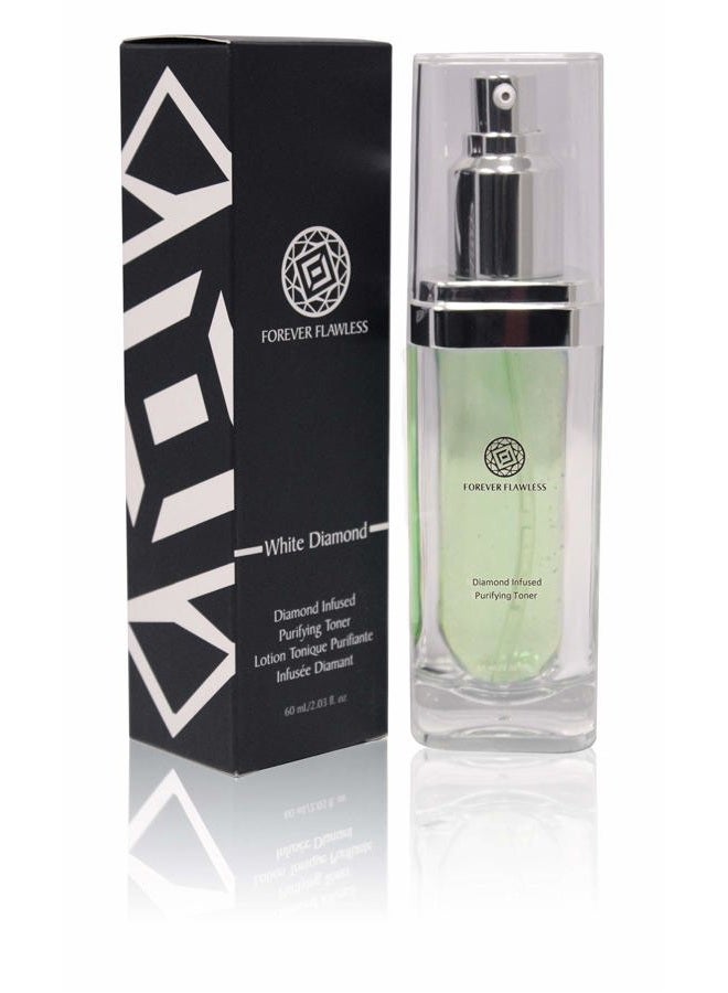 Exfoliating Facial Toner With White Diamond Powder and Aloe Vera FF16, Enhance Skin Elasticity and Firmness, Cleanse and Close Pores (2.03 fl oz)