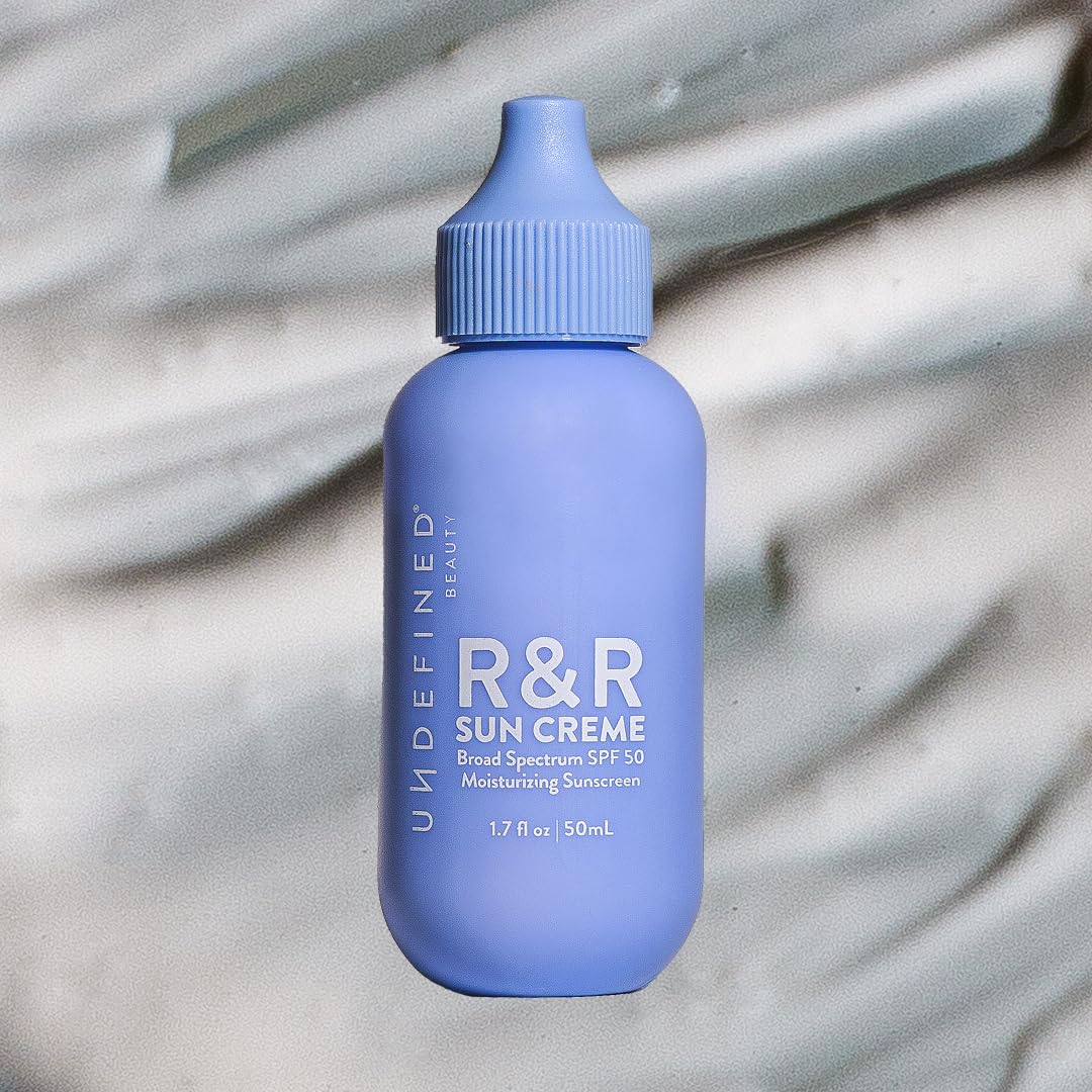 Undefined Beauty R&R Sun CrÃ¨me SPF 50 â€“ 3-in-1 Moisturizing Sunscreen with Ceramides, CoQ10, Niacinamide, Resveratrol 1.7oz