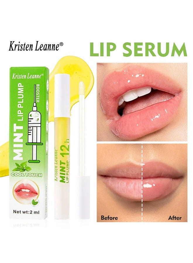 Mint Lip Plump, Moisturizing Lips Plumper Instant Volume Vitamin E Lip Plumping Serum Plump It Volumizing Lip Plumper, Natural Lip Plumper Serum Moisturizing Lasting Reduce Fine Lines