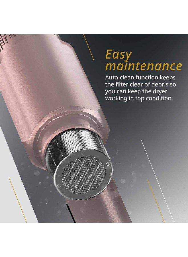 Vanquish Hair Dryer Rose Gold | SmoothTone Motor | Auto-clean Function | LED Display | Magnetic Attachments - image 3