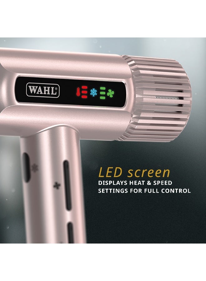 Vanquish Hair Dryer Rose Gold | SmoothTone Motor | Auto-clean Function | LED Display | Magnetic Attachments - image 7