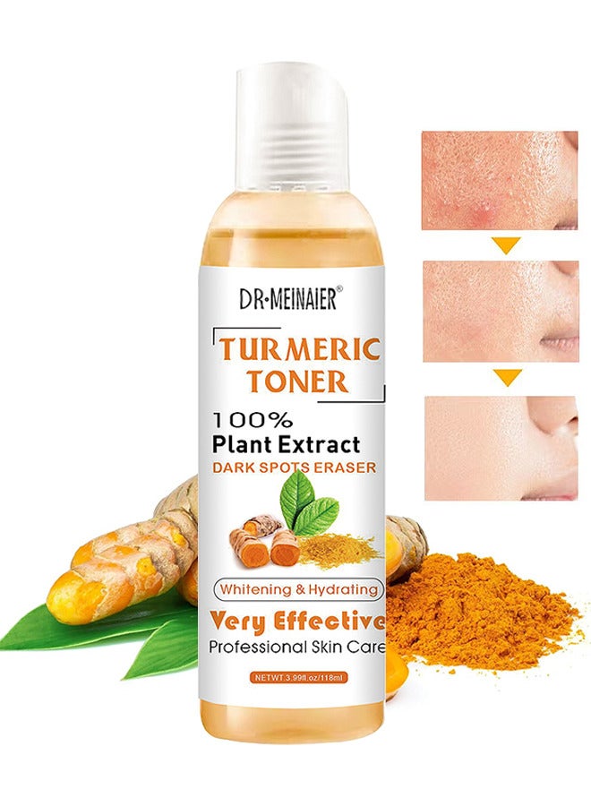 Turmeric Toner, 100% Plant Extract Dark Spot Eraser Toner, Facial Toner For Acne Prone Skin, Whitening And Hydrating And Blemish Removing Facial Moisturizer For Women, Moisturizing Toner For Face Skin