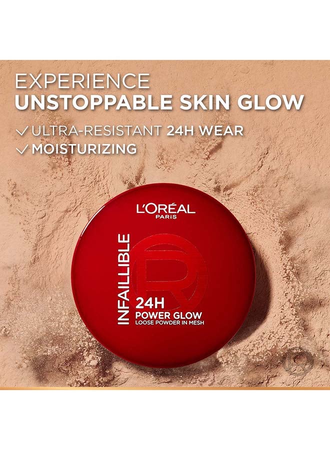 Infaillible 24H Power Glow Loose Powder in Mesh, Pore Blurring, Radiant Glow, and Hydrating Formula with 3 Shades, 9.5g - image 5