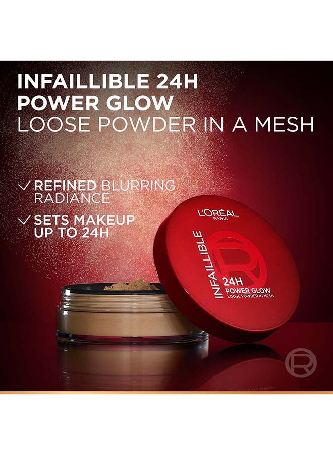 Infaillible 24H Power Glow Loose Powder in Mesh, Pore Blurring, Radiant Glow, and Hydrating Formula with 3 Shades, 9.5g - image 6