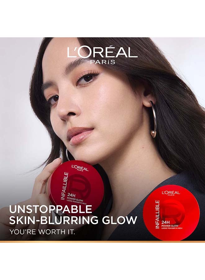 Infaillible 24H Power Glow Loose Powder in Mesh, Pore Blurring, Radiant Glow, and Hydrating Formula with 3 Shades, 9.5g - image 8