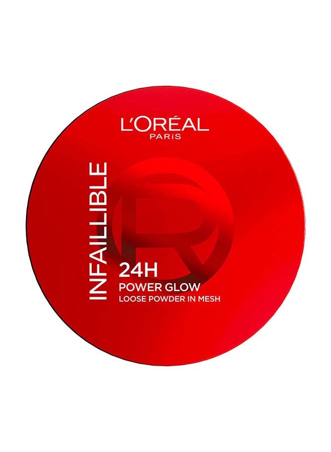 Infaillible 24H Power Glow Loose Powder in Mesh, Pore Blurring, Radiant Glow, and Hydrating Formula with 3 Shades, 9.5g