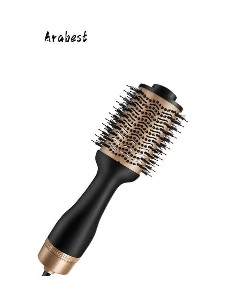 Professional One Step Blow Hair Dryer with Straightener and Curling Comb Black/Brown 38cm