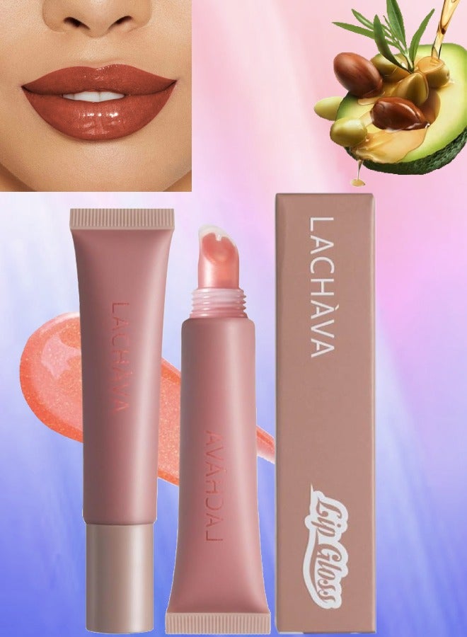 Lip Gloss Lip Oil Hydrating Smooth Gloss Tinted Lip Balm Transparent Lip Care Reduce Drying Moisturize Long Lasting Nourishing Non Sticky Fresh Texture & Dry Lips Care Plumper 08