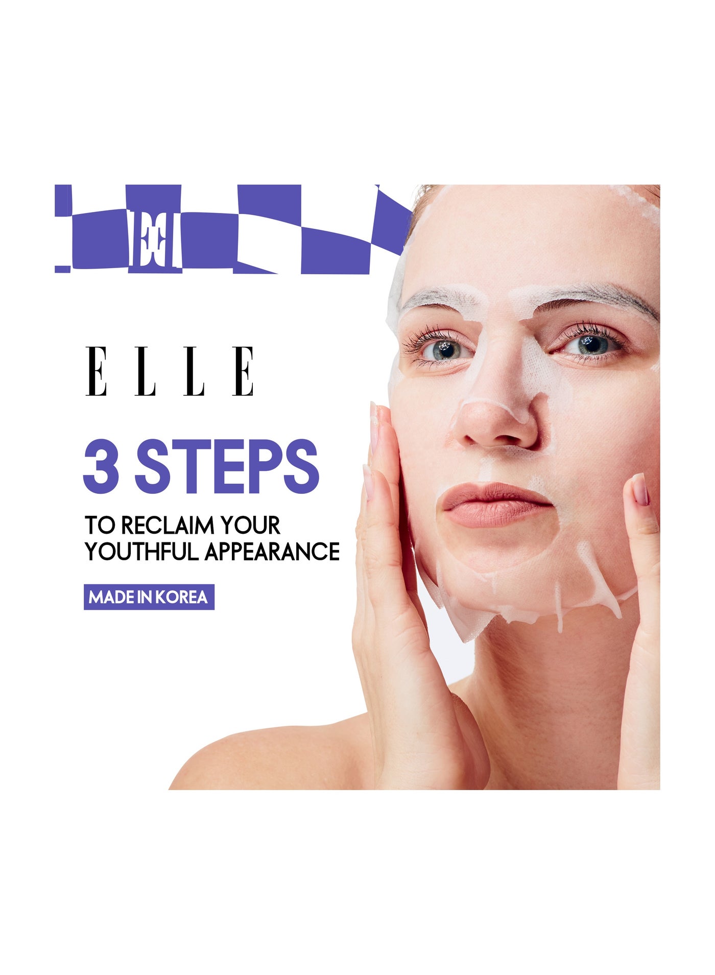 Anti-Aging Collagen Lifting Mask 3-Step Care Kit – From Korea | Hydrating Ampoule, Firming Sheet Mask, Night Cream | Wrinkle Reduction, Brightening, Deep Moisturizing | All Skin Types | 4 Pack