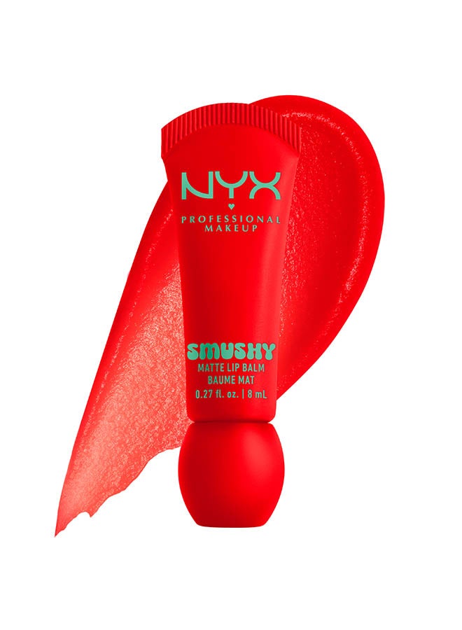 Smushy Matte Lip Balm, Soft Diffused Color, Matte FinishSoft Sorbet