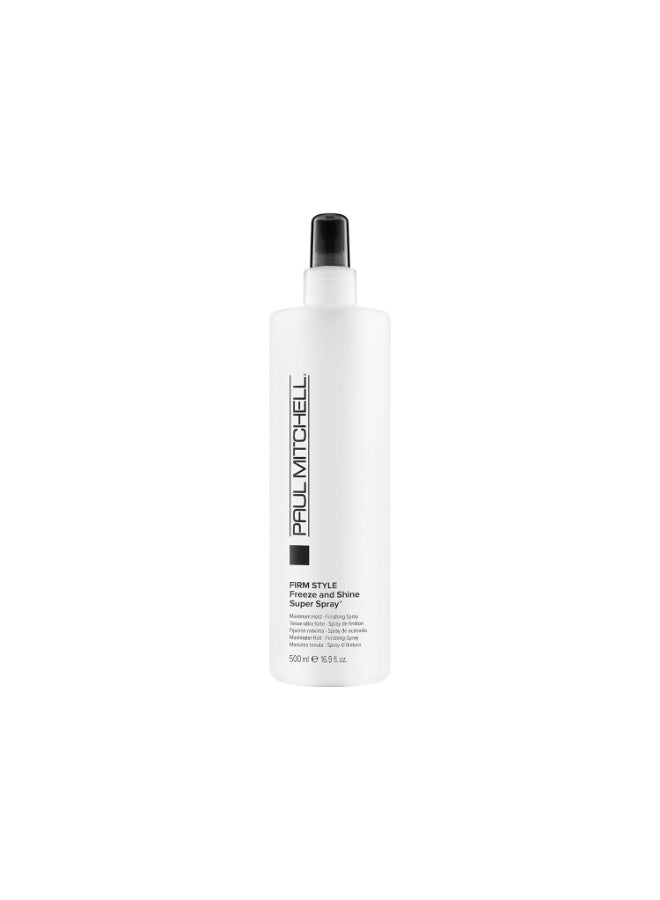 Paul Mitchell Freeze and Shine Super Hairspray, Maximum Hold, Shiny Finish Hairspray, For Coarse Hair   16.9 Fl Oz (Pack of 1)