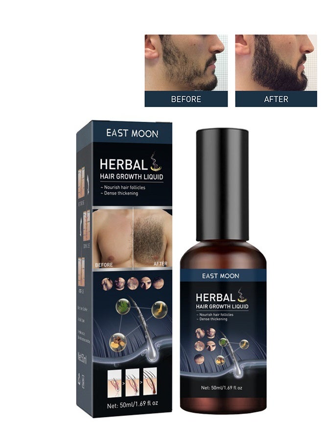 Herbal Hair Growth Liquid - Beard Growth Liquid Hair Grower Liquid Hair Maintenance Beard Chest Hair Growth Solution