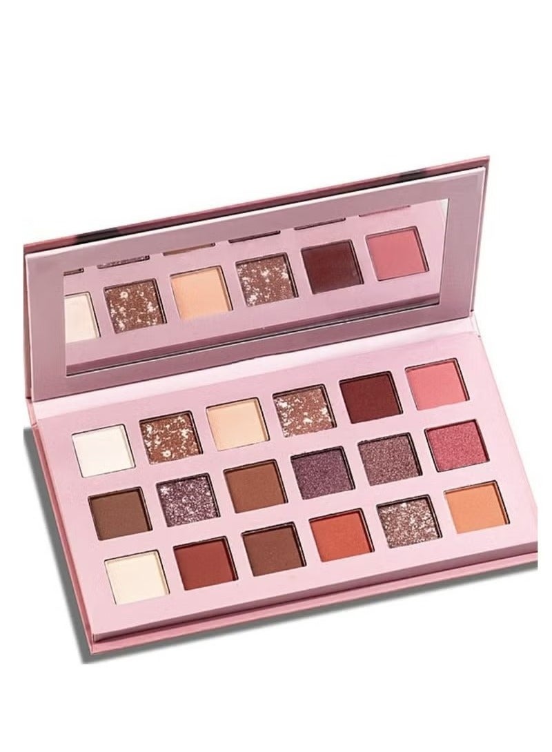 18 Colors New Eyeshadow Palette Pigmented Multi Reflective Glitter Matte Shimmer Pressed Pearls Blending Eye Shadow Pallet