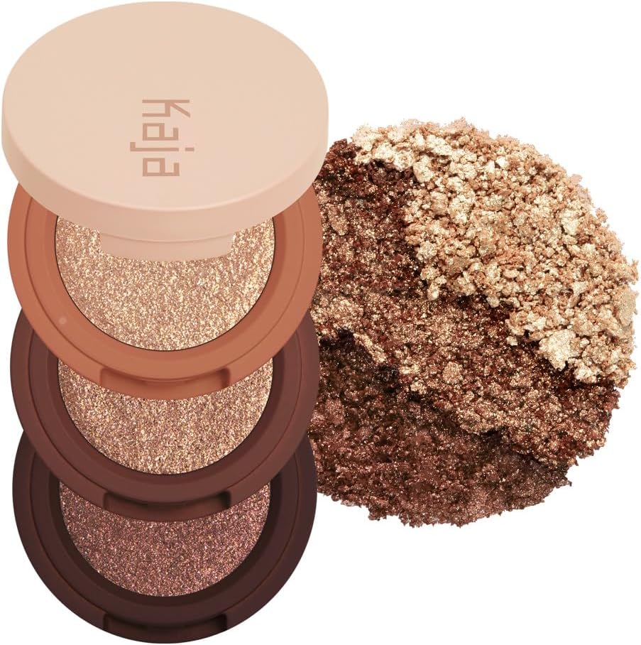 Beauty Bento Eyeshadow Trio - Toasted Caramel- 3 in 1 Mosaic Chrome Shimmer Matte Eye Shadow Palette - Long Lasting Blendable Pigmented Vegan Cruelty Free Compact Makeup