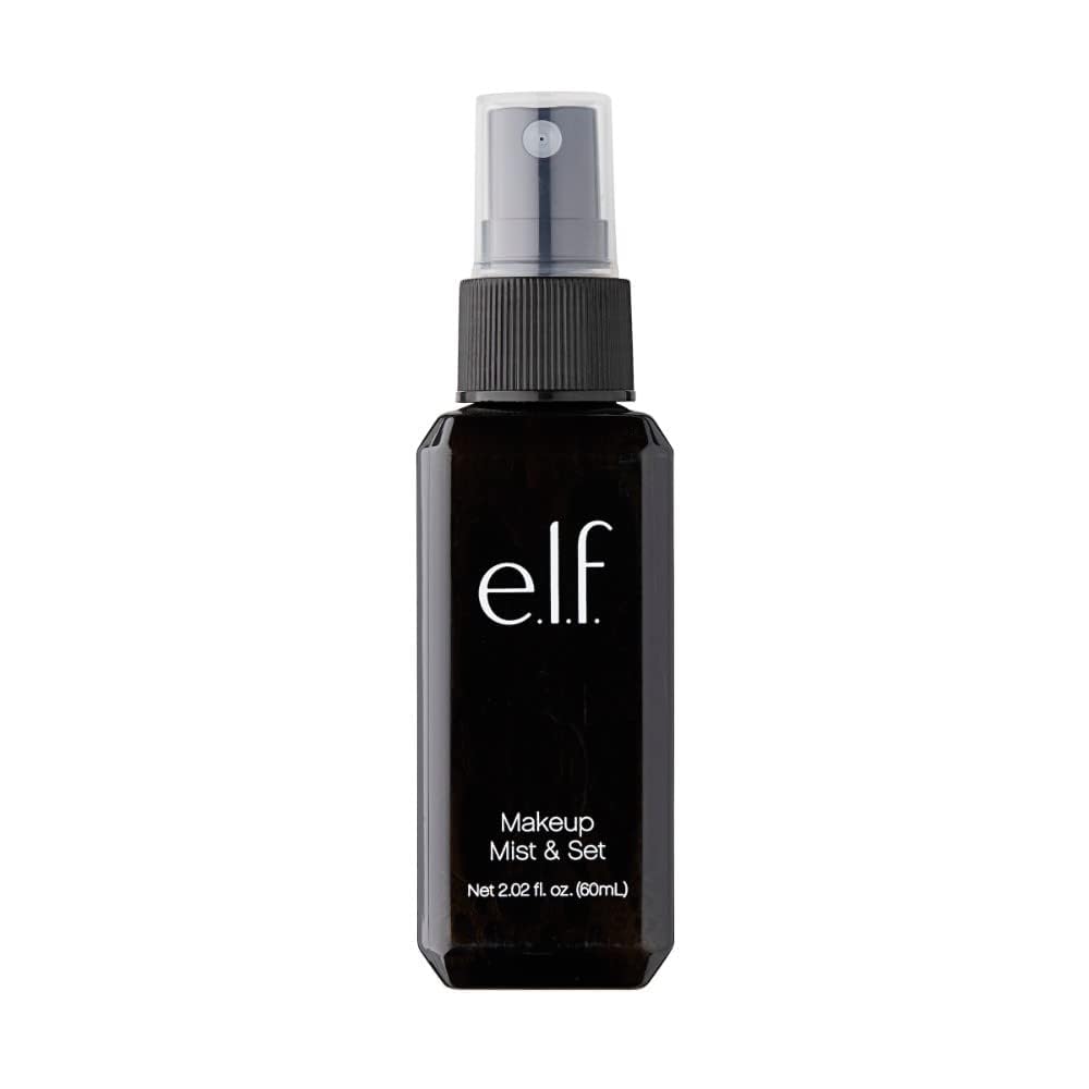 e.l.f. makeup Mist & Set - Small, Lightweight, Long Lasting, All-Day Wear, Revitalizes, Refreshes, Hydrates, Soothes, Infused with Aloe, Green Tea and Cucumber, 2.02 Fl Oz