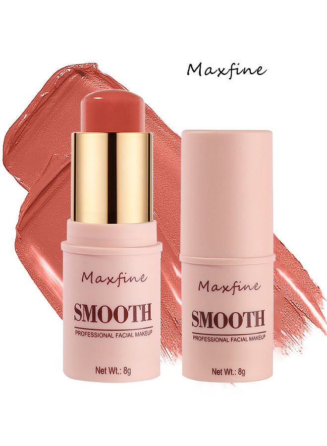 Smooth Professional Facial Makeup Stick, Cheeks And Lips And Eyes, 3 In 1 Creamy blush, Moisturizing And Delicate Long Lasting Makeup Retention, Makeup Stick For Women (Coral Pink)