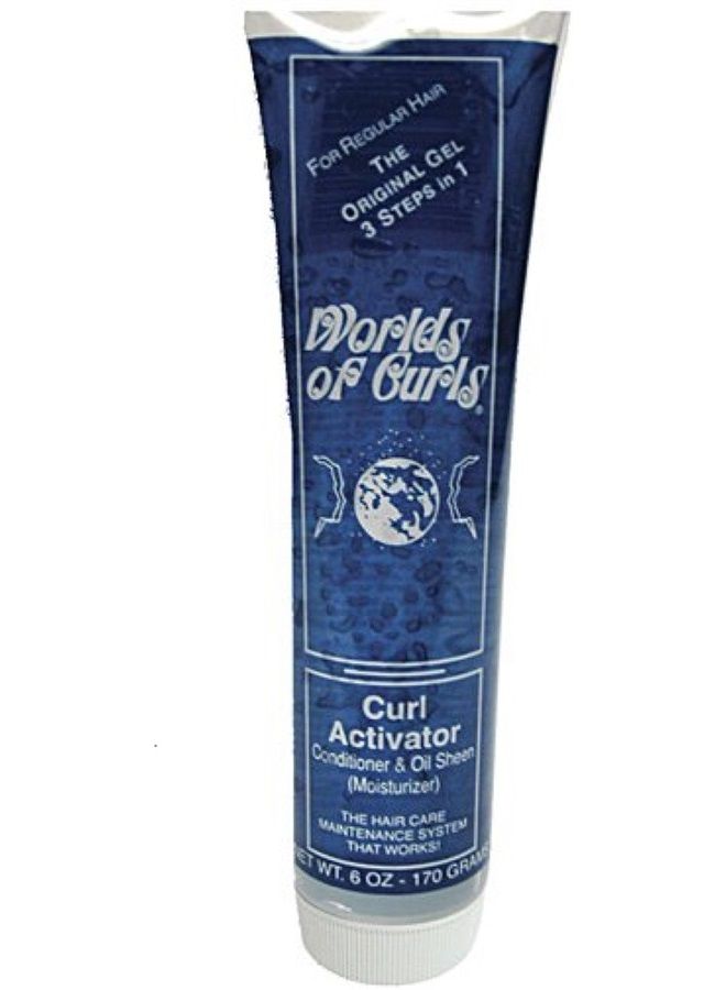 World Of Curls Curl Activator Conditioner & Oil Sheen for Regular Hair, 6 Oz
