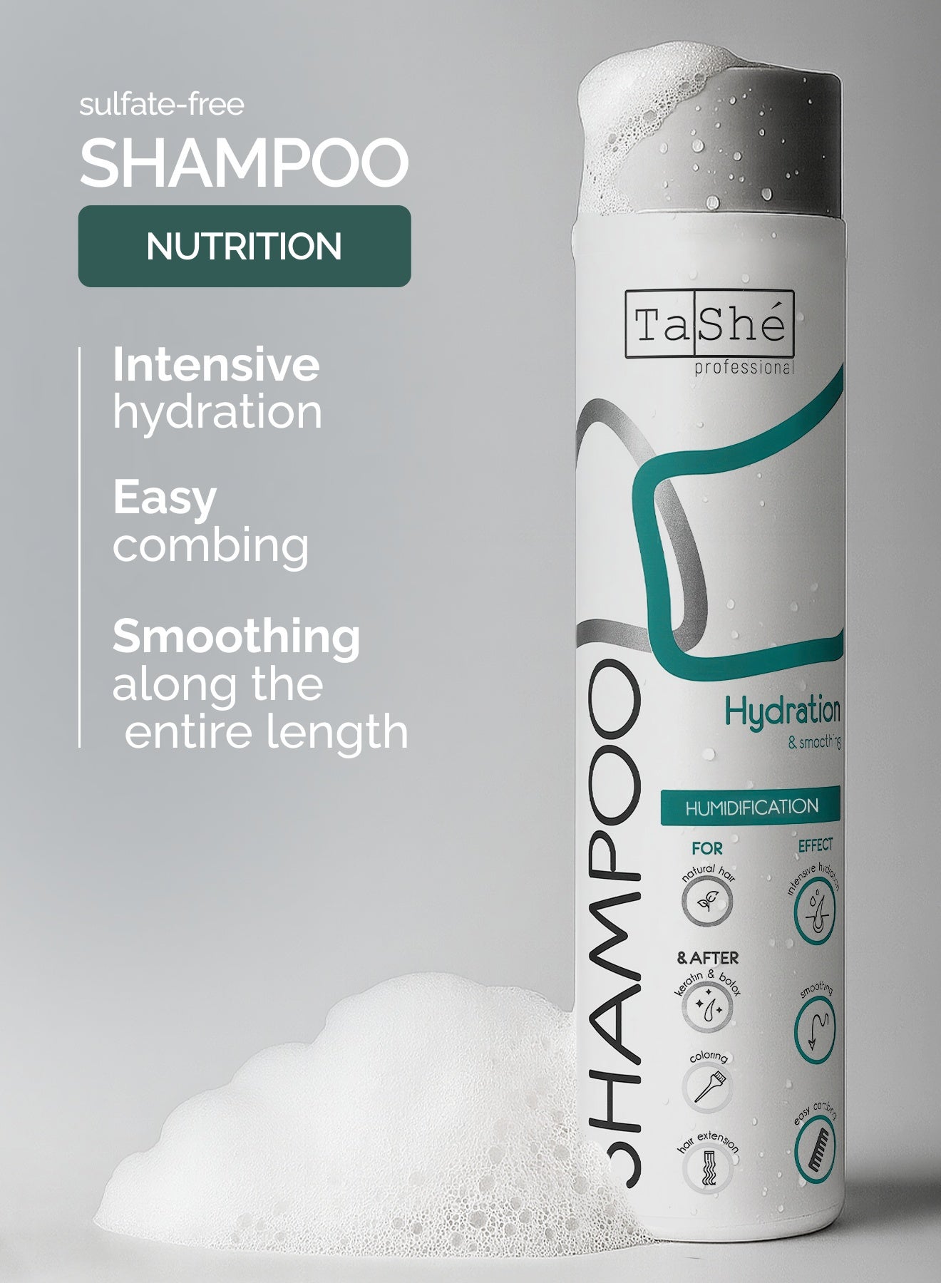 Flario Moisturizing Shampoo. Restores The Water Balance Of Hair And Scalp, Smooths And Detangles Hair, Gently Cleanses From Impurities. Natural Shampoo (300 ml)