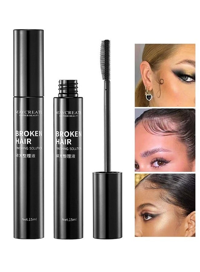 Broken Hair Finishing Solution—Hair Finishing Stick, Hair Mascara For Flyaway Tamer, Fly Away Hair Tamer Stick For Enhance Gloss Of Hair, Anti Frizz Broken Hair Baby Hair Flash Moment Flyaway Stick, Non-Greasy