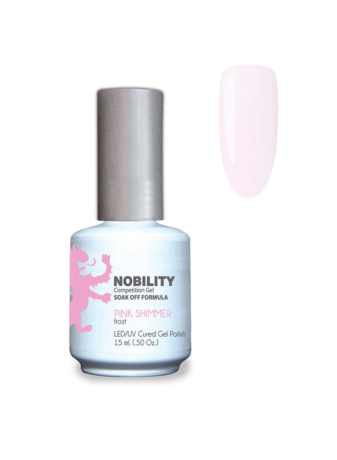 Gel Nail Polish 15 ml, Long Lasting, Chip Resistant, Requires Drying Under UV Led Lamp Pink Shimmer Nbgp25