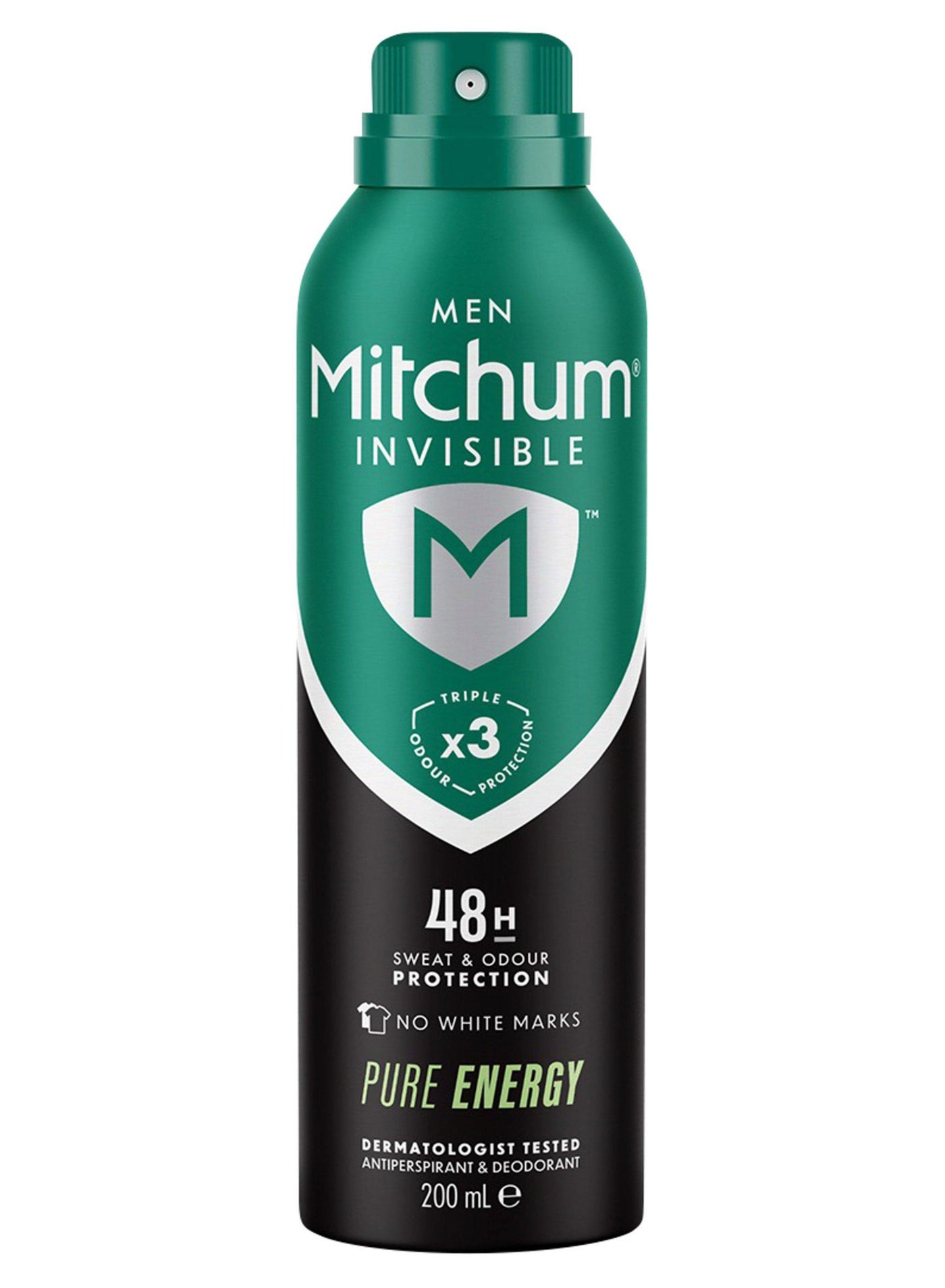 Invisible Men Antiperspirant Deodorant Spray 48-Hour Pure Energy 200 ML