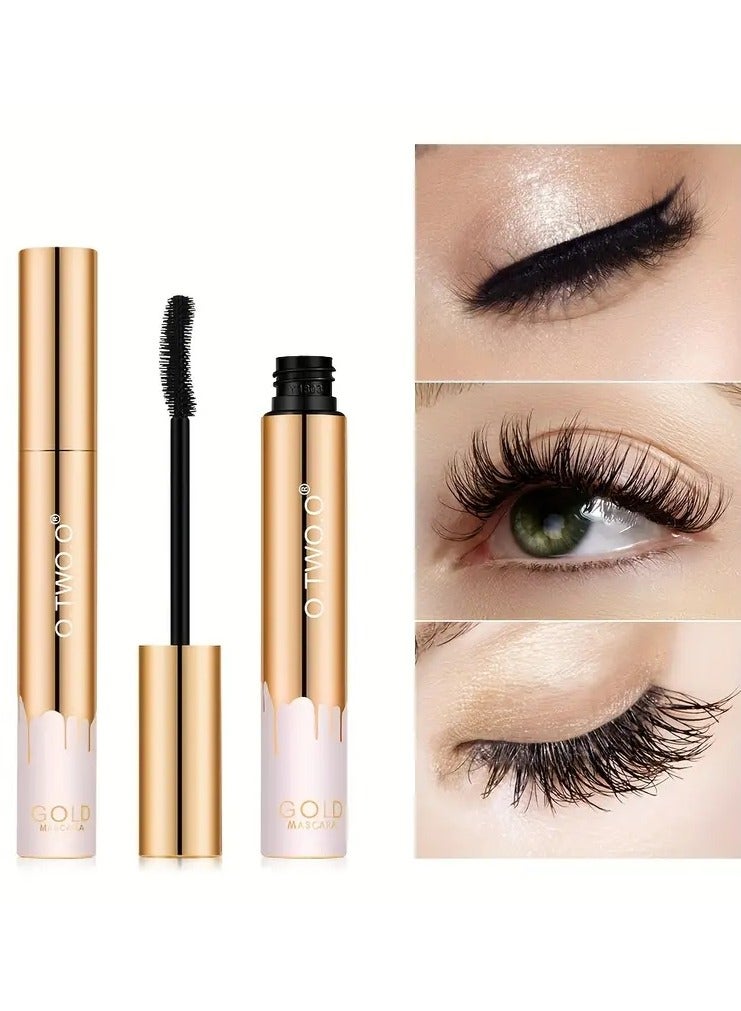 Waterproof Smudge Proof 3D Mascara, Lengthening Black Eyelashes Extension Mascara, Thick Curling Mascara