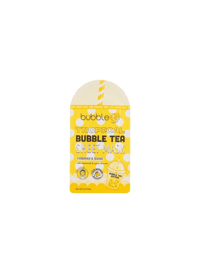 Nourishing Tropical Face Sheet Mask with Aloe Vera & Niacinamide - Hydrates & Revitalizes Skin, Infused with a Sweet, Exotic Scent (20 ml)