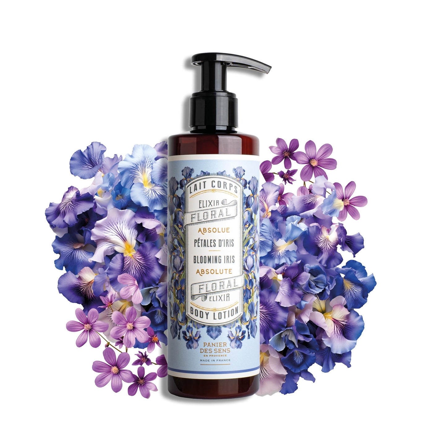 Panier des Sens â€“ Iris Hand & Body Lotion for Dry Skin - Hydrating Body Cream for Women - Nourishing Fluid Body Moisturizer Shea Butter & Olive Oil - 97% Natural Ingredients Body Care - 8.45 Floz