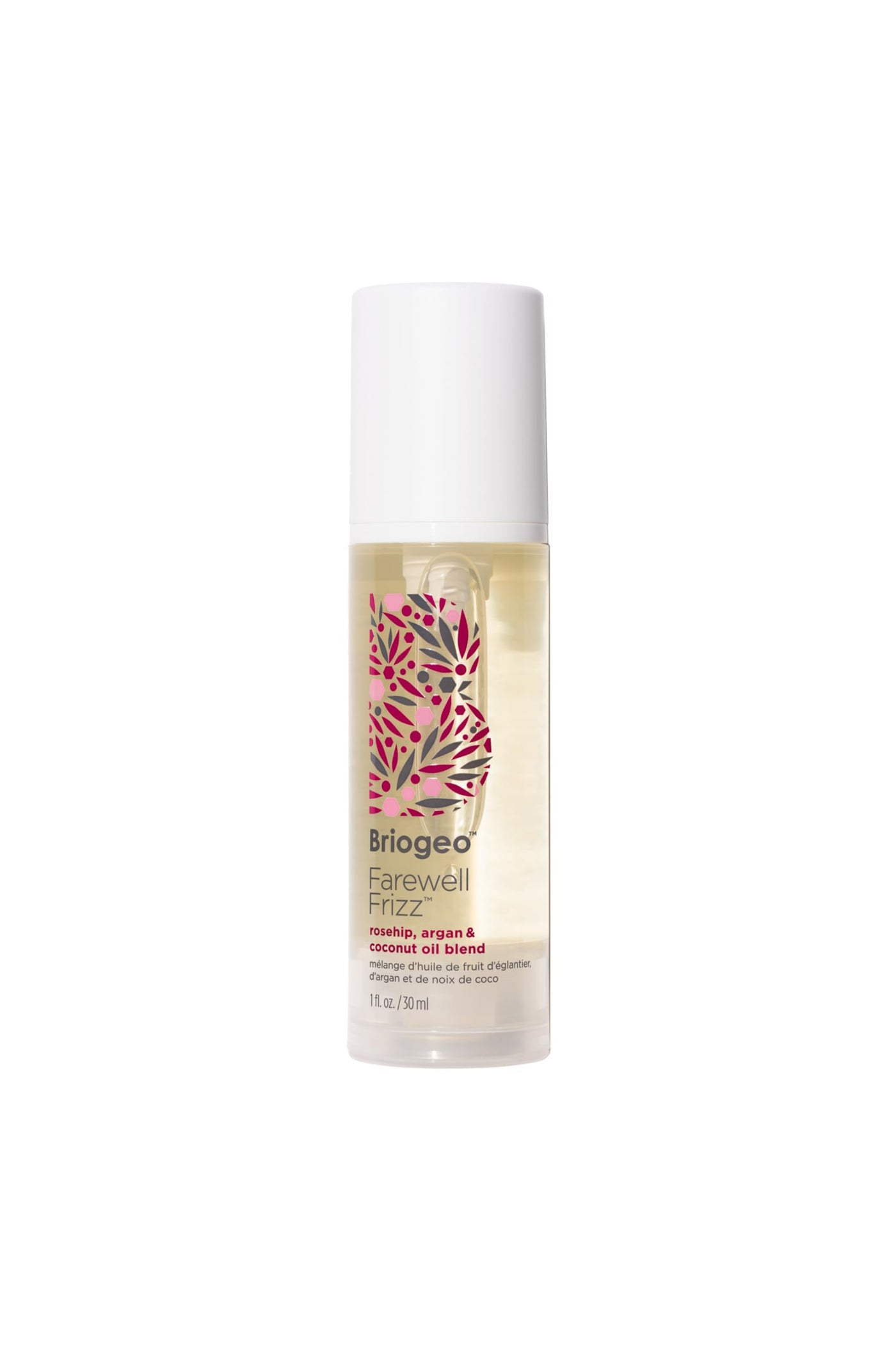 Briogeo Farewell Frizz Rosehip, Argan & Coconut Oil Blend, Argan Oil for Dry Hair, Anti-Frizz, Restore Shine to Dull Hair and Seal Cuticles, Vegan, Cruelty-Free, 1 fl oz