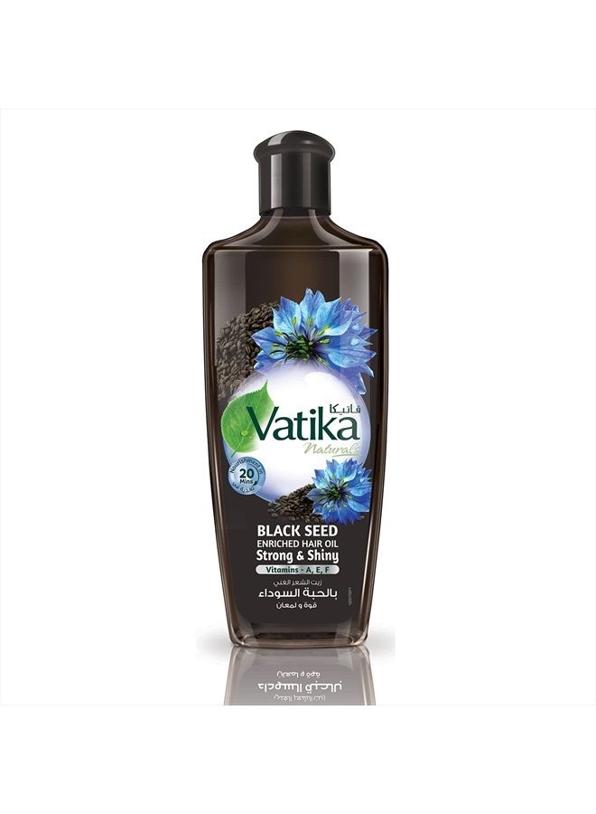 Vatika Naturals Enriched Hair Oil, Natural Moisturizing, Strengthening and Hair Oil for Healthy Scalp, Nourishing Hair Oil for Soft, Manageable, Smooth & Silky Hair From Root to Tip (Black Seed)