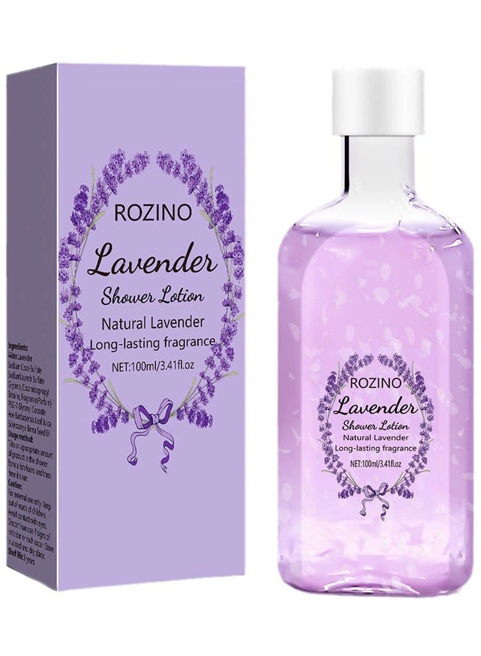 Lavender scented petal shower gel lasting fragrance moisturizing refreshing shower gel