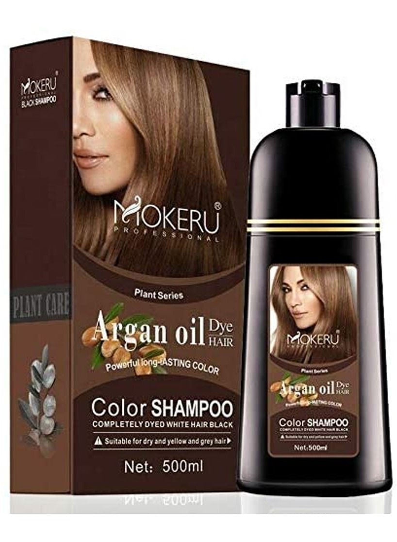 Argan Oil Dye Hair Colour Shampoo Dark Brown 500ml