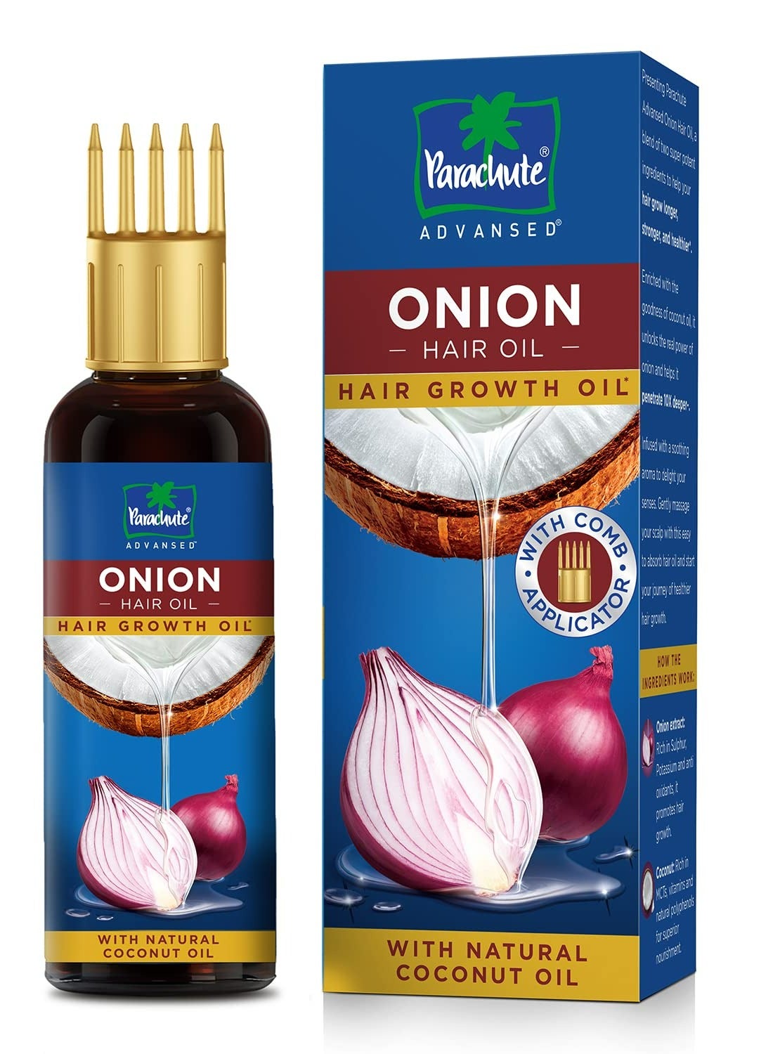 Onion Hair Oil For Hair Growth And Hair Fall Control With Natural Coconut Oil And Vitamin E 200 ML